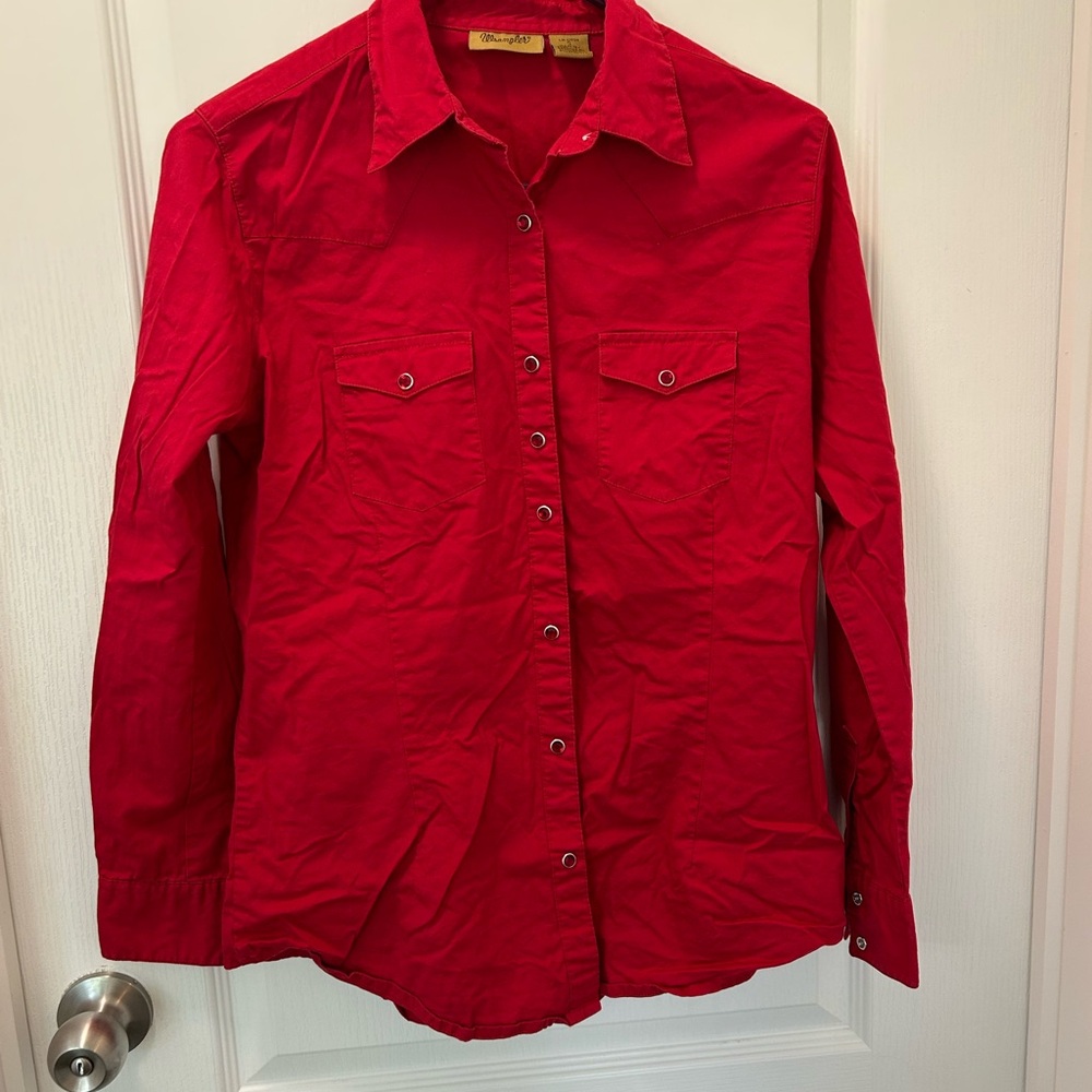 Wrangler Red Button-Up Shirt